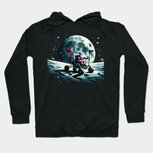 Christmas Santa at Moon Hoodie